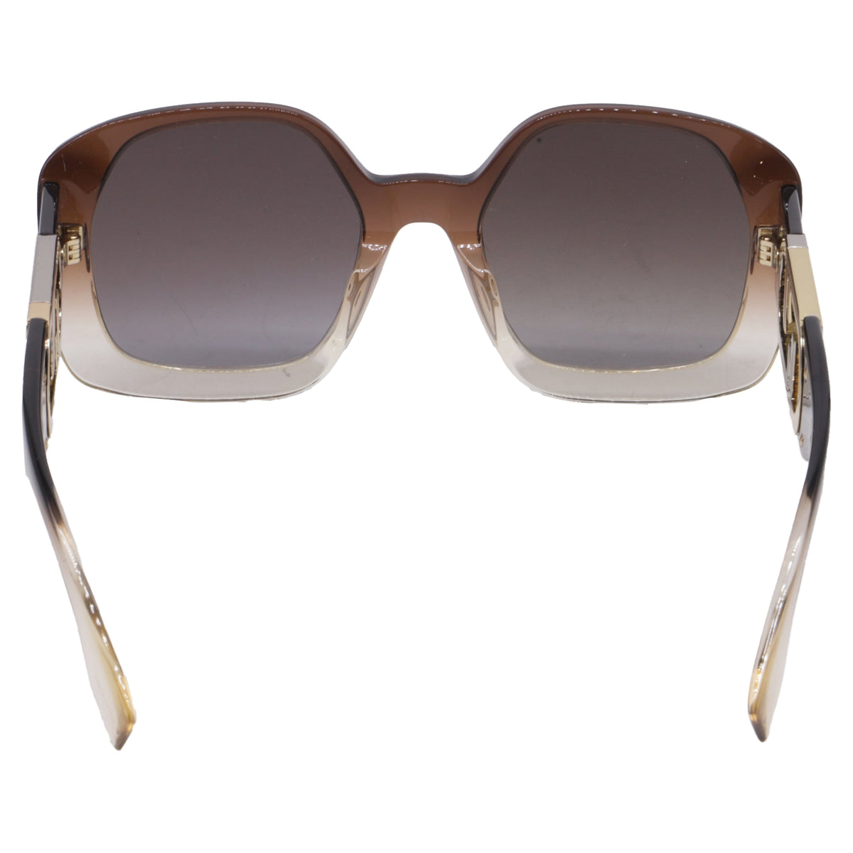 Fendi O'Lock Square-Framed Sunglasses in Brown Acetate
