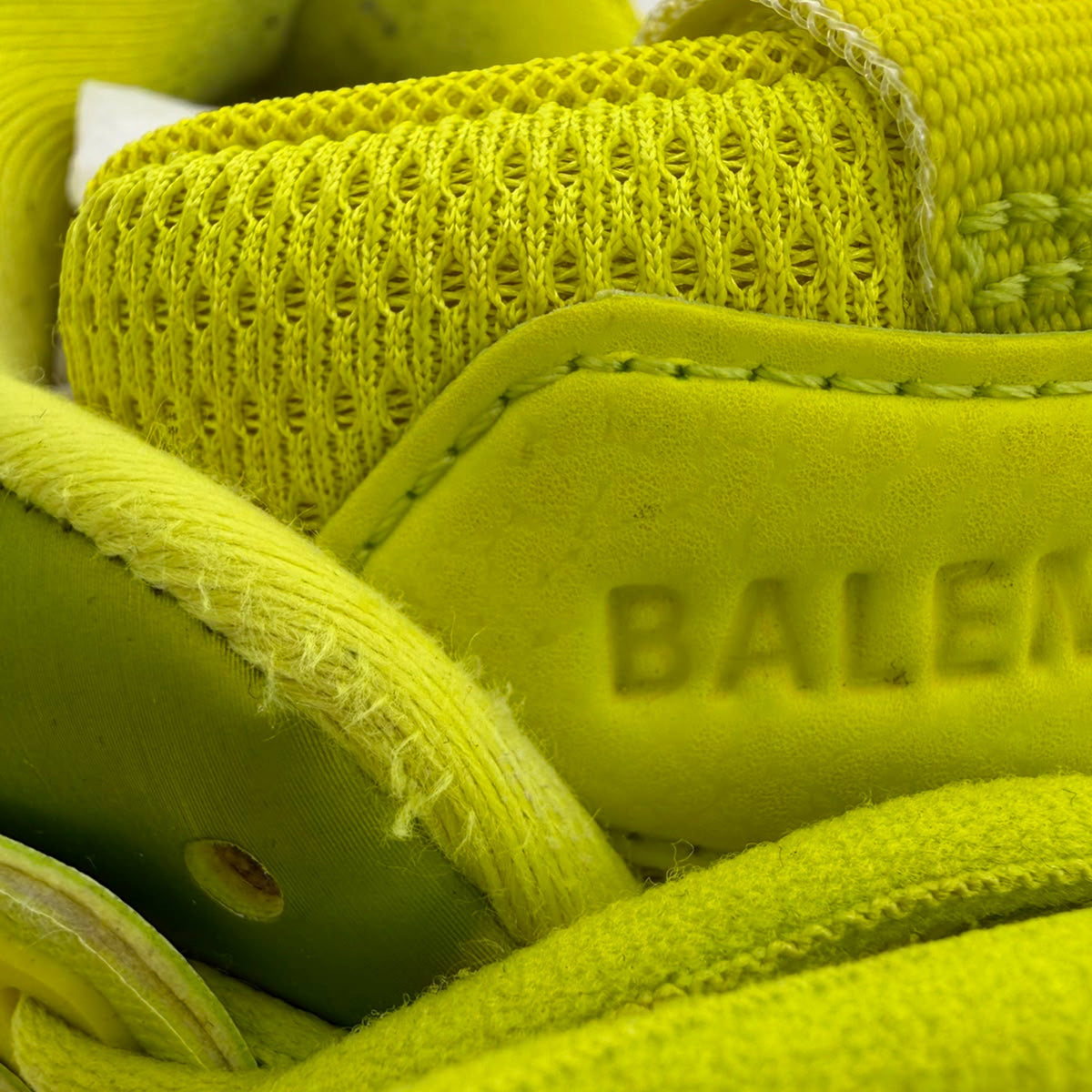 Men's  Balenciaga Track Sneakers in Neon Yellow Polyurethane