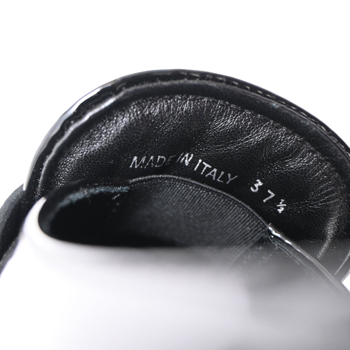 Women's Prada Triangle Logo Loafers in Black Patent Leather