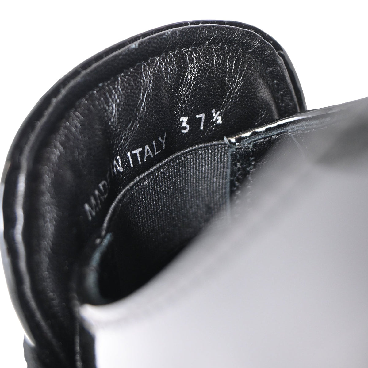 Women's Prada Triangle Logo Loafers in Black Patent Leather