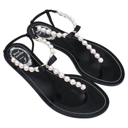 Women's René Caovilla Pearl Embellished Flat Sandals