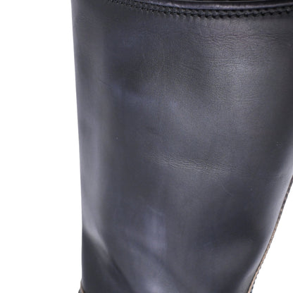 Women's Miu Miu Buckle Strap Biker Boots in Black Leather