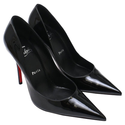 Women's Christian Louboutin Miss Z Pumps in Black Patent Leather