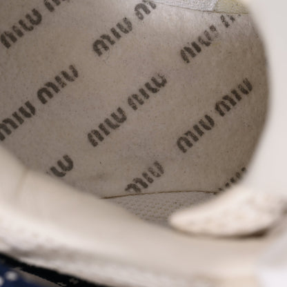 Women's Miu Miu x New Balance 530 SL Sneakers in White Suede