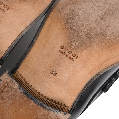 Women's Gucci Interlocking G Logo in Black Leather