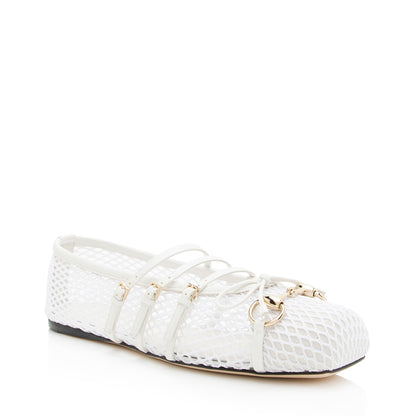 Women's Gucci Mesh Horsebit Ballet Flats - Size 8 / 38
