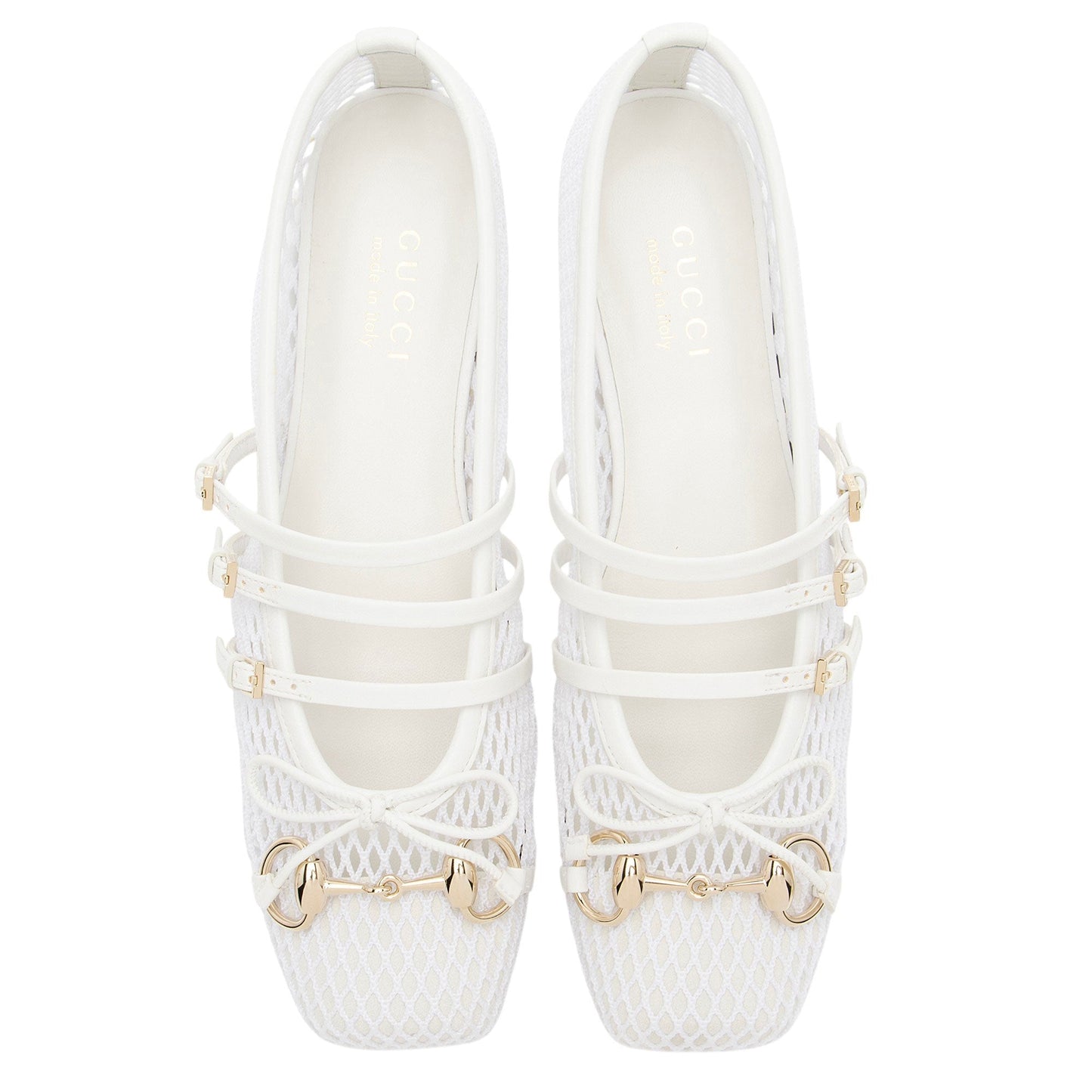 Women's Gucci Mesh Horsebit Ballet Flats - Size 8 / 38