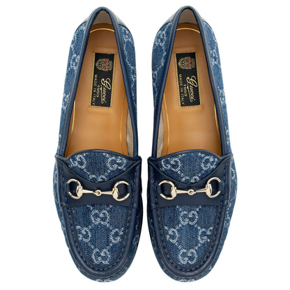 Women's Gucci GG Denim Horsebit 1953 Loafers - Size 8 / 38