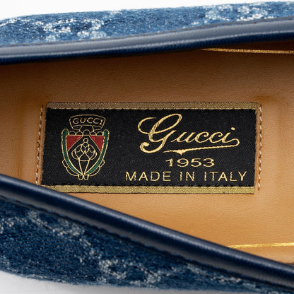 Women's Gucci GG Denim Horsebit 1953 Loafers - Size 8 / 38