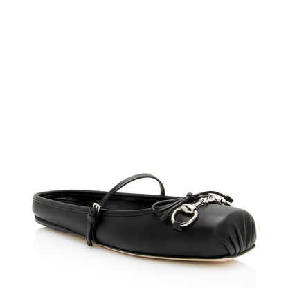 Women's Gucci Leather Horsebit Ballet Mules- Size 8.5 / 38.5