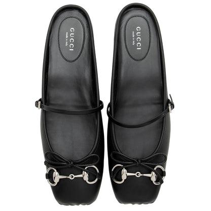Women's Gucci Leather Horsebit Ballet Mules- Size 8.5 / 38.5