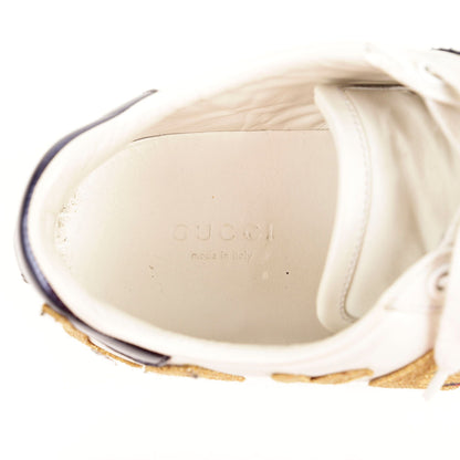 Women's Love Embroidered Ace Sneakers White Leather