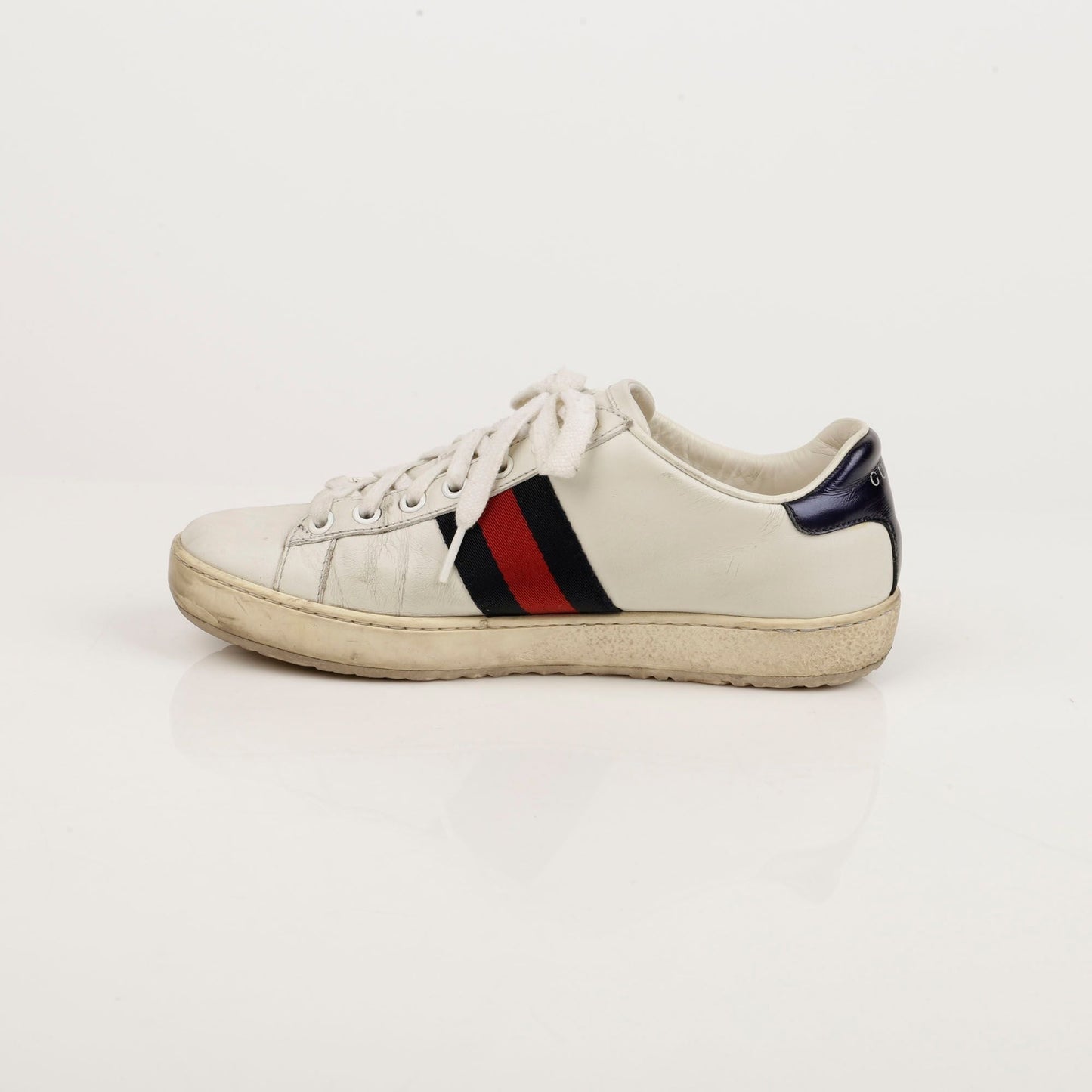 Women's Love Embroidered Ace Sneakers White Leather