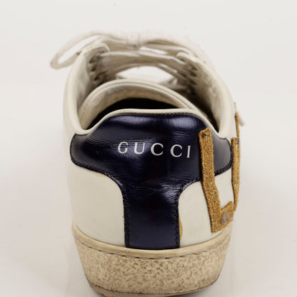 Women's Love Embroidered Ace Sneakers White Leather