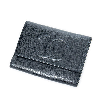 Timeless CC Flap Wallet Caviar Long
