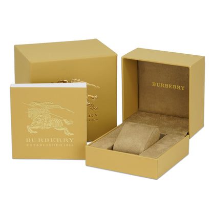 Burberry The City Check Stamped Yellow Gold PVD 34mm Watch