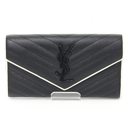 Classic Monogram Flap Wallet Matelasse Chevron Leather Large