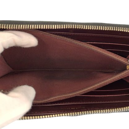 Zip Around Wallet Quilted Caviar Long