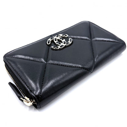 19 Zip Around Wallet Quilted Lambskin Long