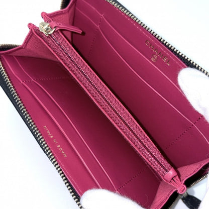 19 Zip Around Wallet Quilted Lambskin Long