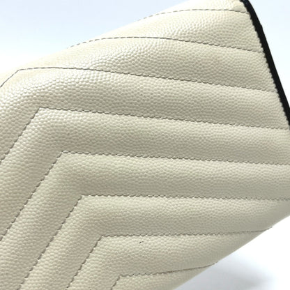 Classic Monogram Flap Wallet Matelasse Chevron Leather Large