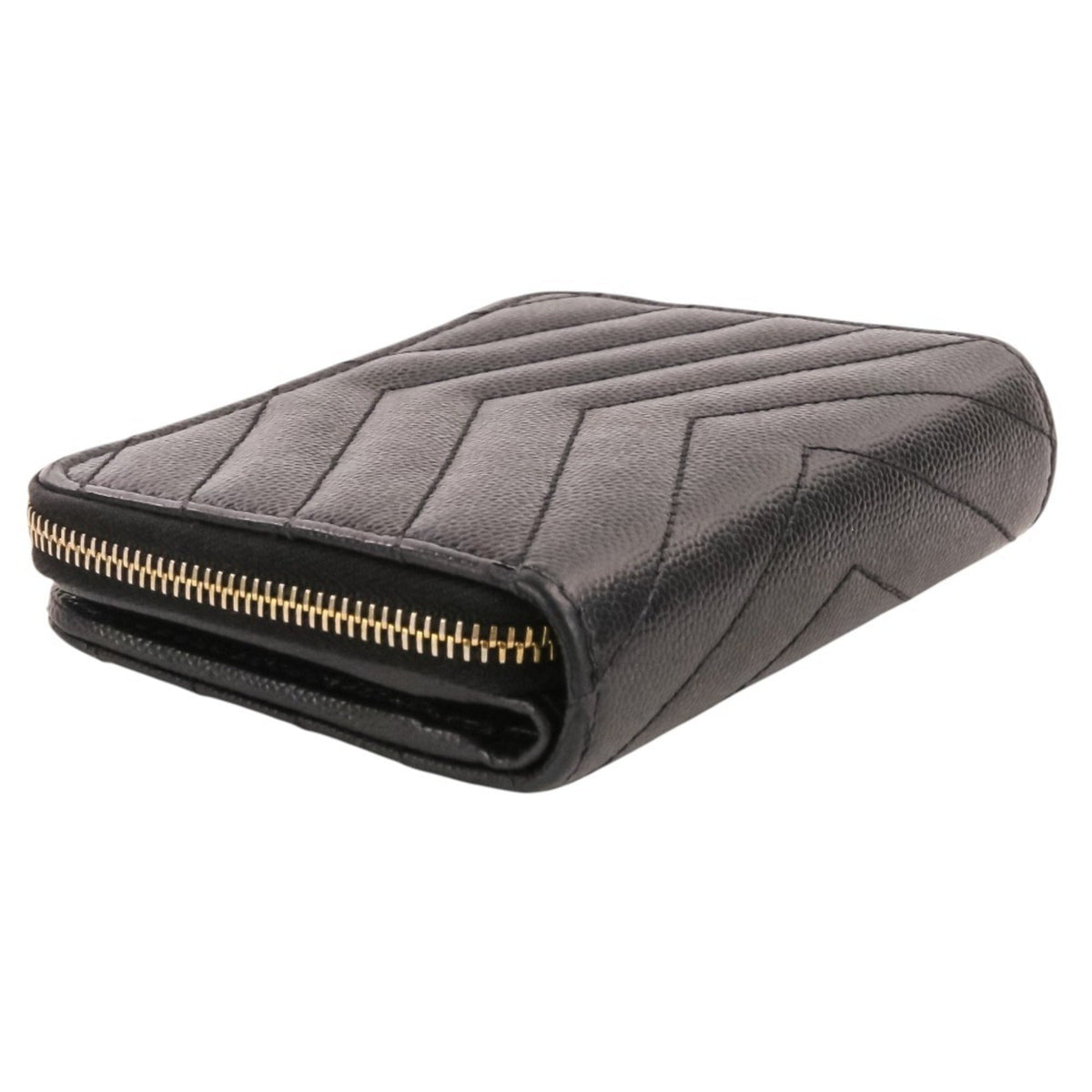Classic Monogram Zip Around Wallet Matelasse Chevron Leather