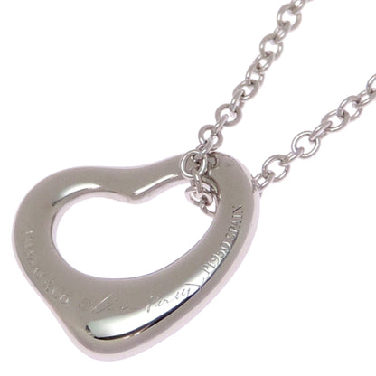Open Heart Pendant Necklace Platinum 10.5mm