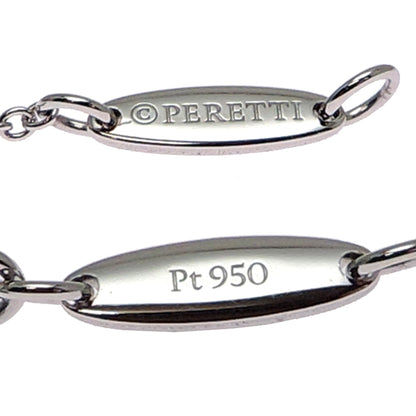 Open Heart Pendant Necklace Platinum 10.5mm