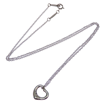 Open Heart Pendant Necklace Platinum 10.5mm
