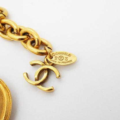 CC Logo Circle Pendant Necklace Metal