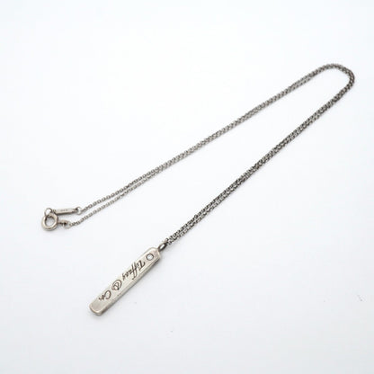Notes Bar Pendant Necklace Sterling Silver with Diamond