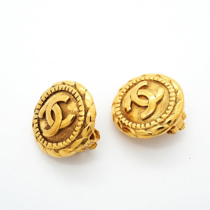 CC Logo Clip-On Earrings Metal Gold-Tone Metal