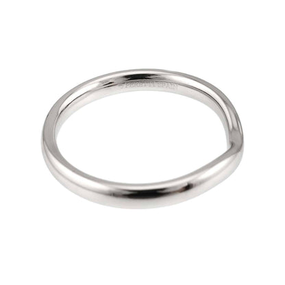 Wide Curved Band Ring Platinum