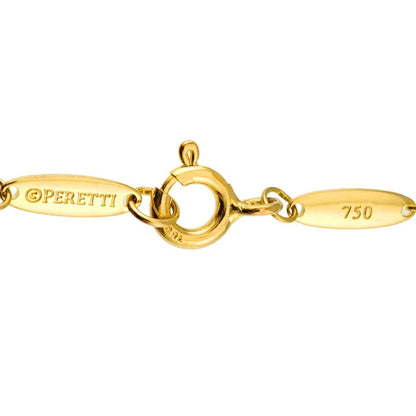 Bean Pendant Necklace 18K Yellow Gold 7.8mm