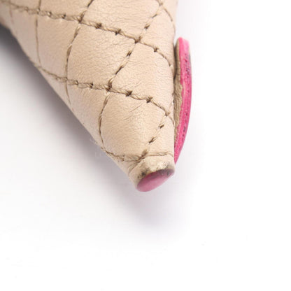 Charm Fur and Leather Beige Multicolor Handbag Charm
