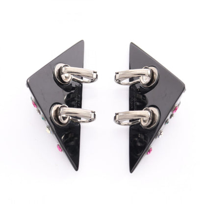 Rhinestone Clip-On Earrings Plastic and Rhinestone