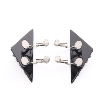 Rhinestone Clip-On Earrings Plastic and Rhinestone