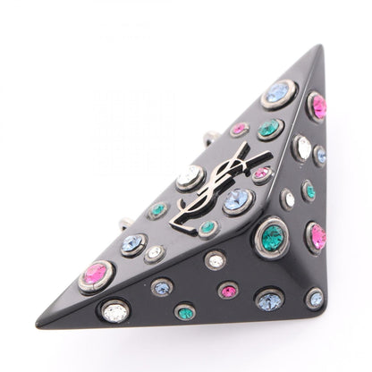 Rhinestone Clip-On Earrings Plastic and Rhinestone