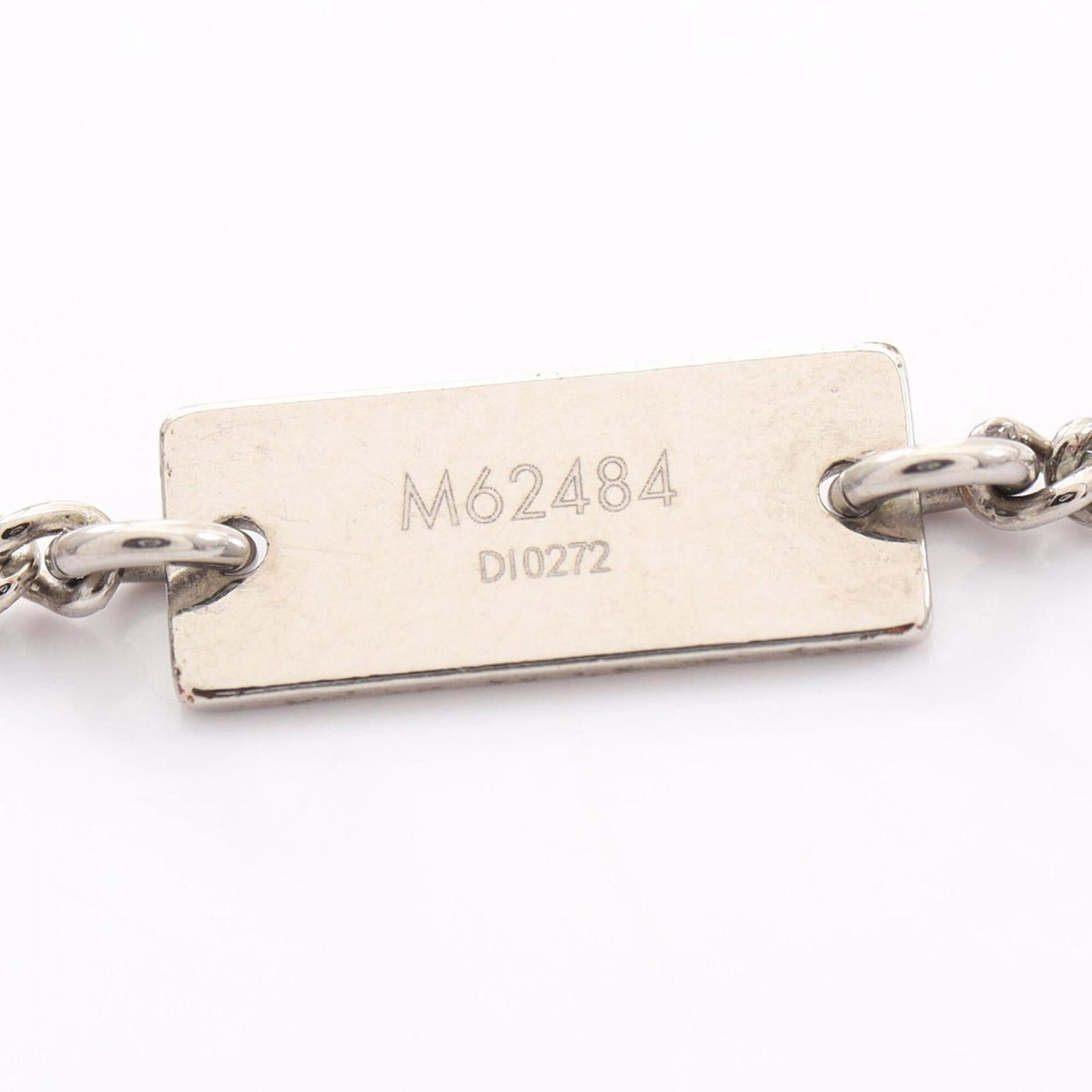 Monogram Pendant Necklace Metal Silver