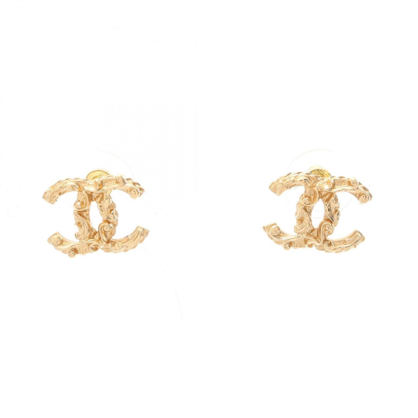 CC Logo Earrings Metal Gold-Tone Metal