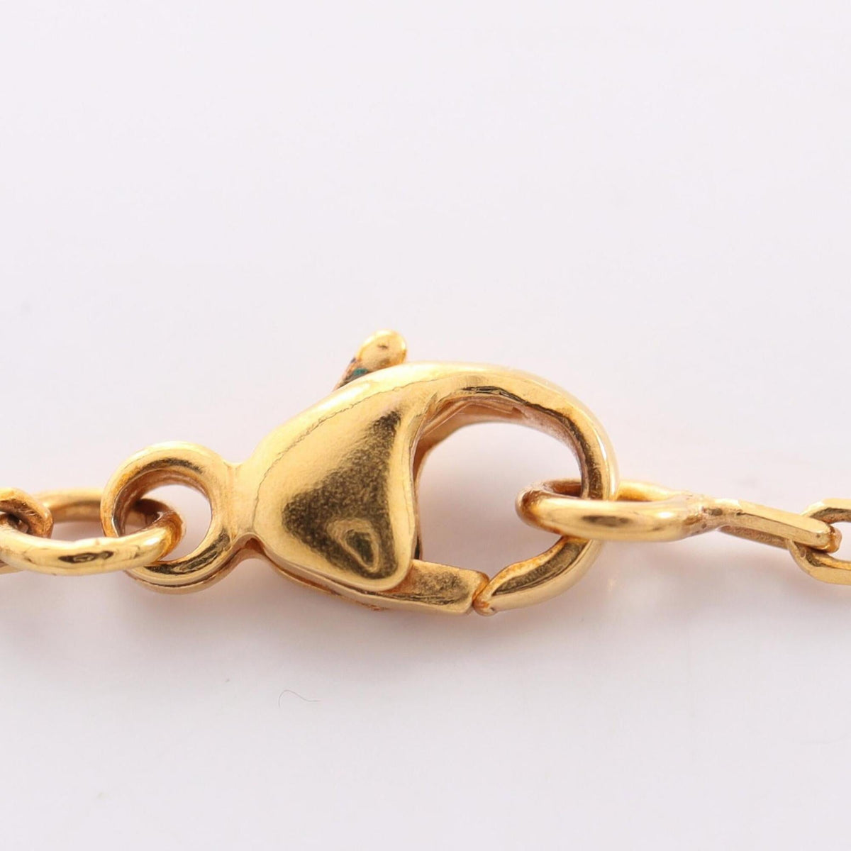 O'Maillon Chaine d'Ancre Etoupe Pendant Necklace Swift Leather Gold and Gray