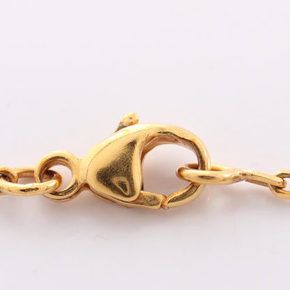 O'Maillon Chaine d'Ancre Etoupe Pendant Necklace Swift Leather Gold and Gray