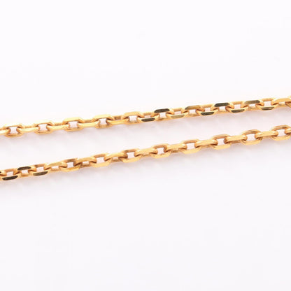 O'Maillon Chaine d'Ancre Etoupe Pendant Necklace Swift Leather Gold and Gray