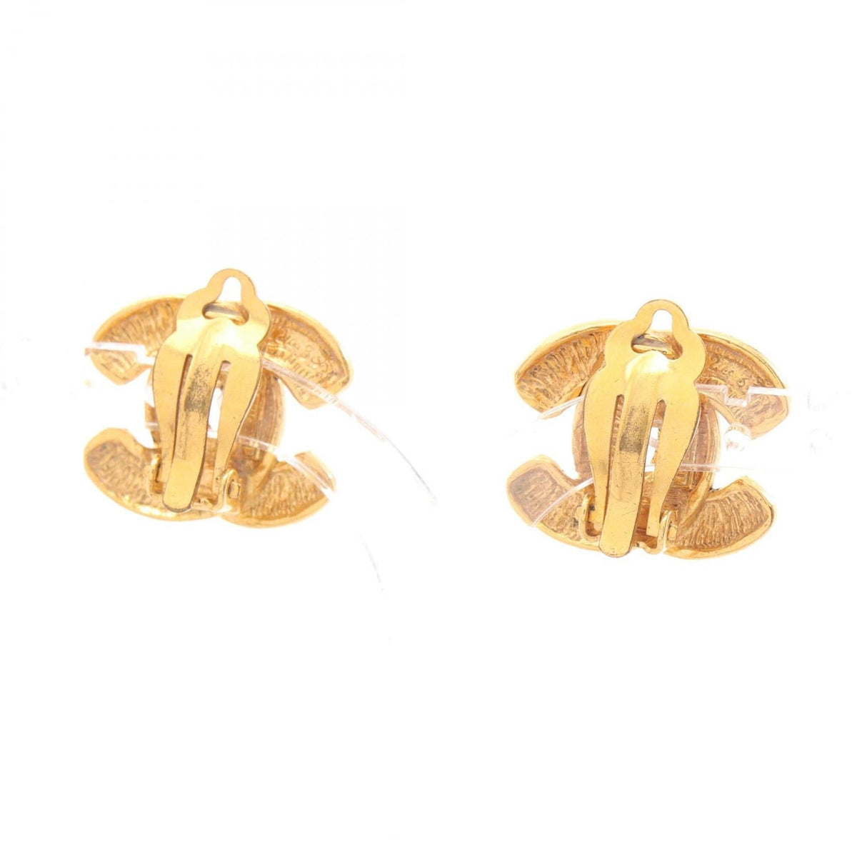 CC Logo Clip-On Earrings Metal Gold-Tone Metal