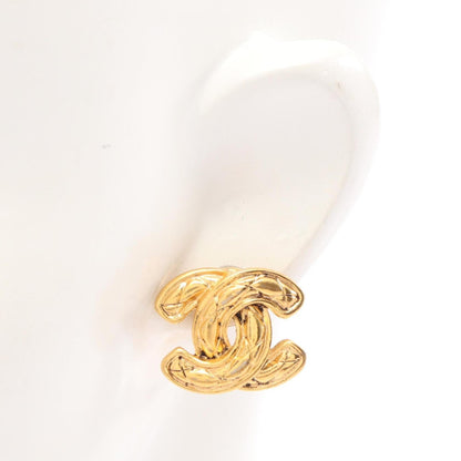 CC Logo Clip-On Earrings Metal Gold-Tone Metal