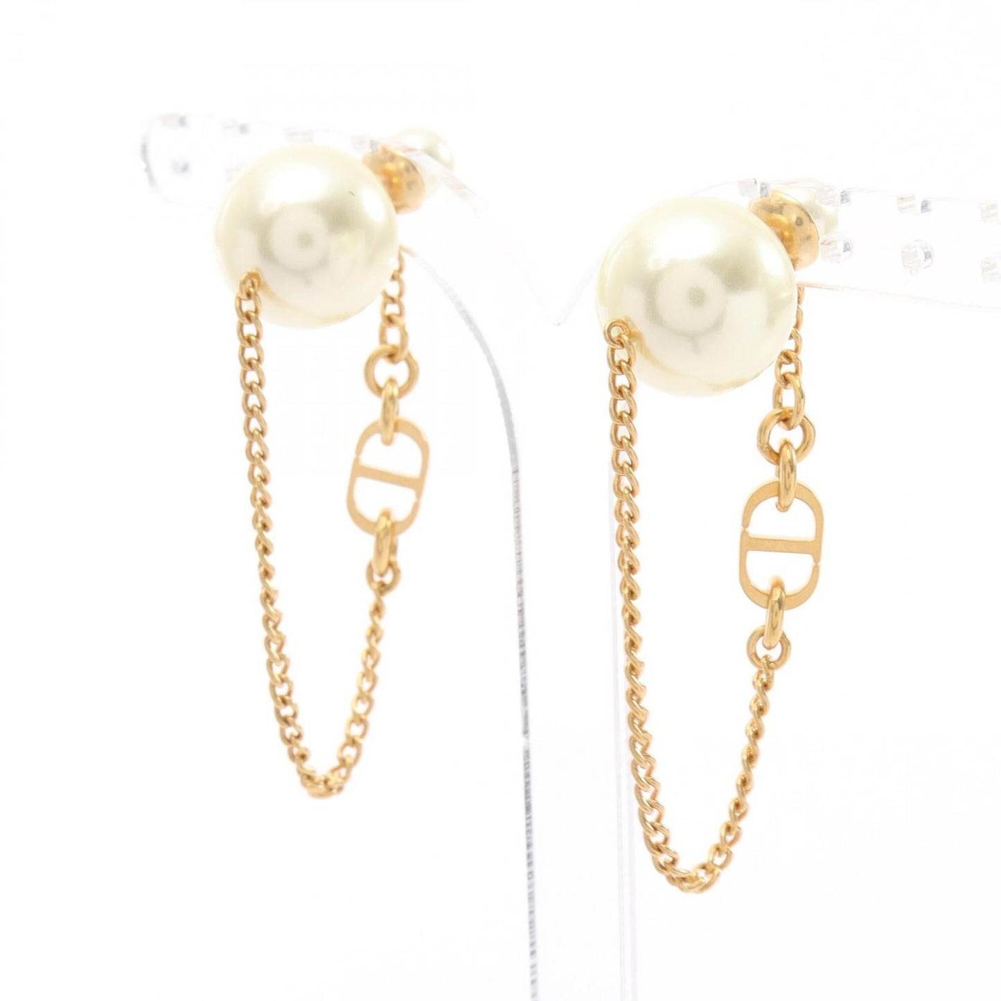 Tribal Earrings Artificial Pearl and Gold
