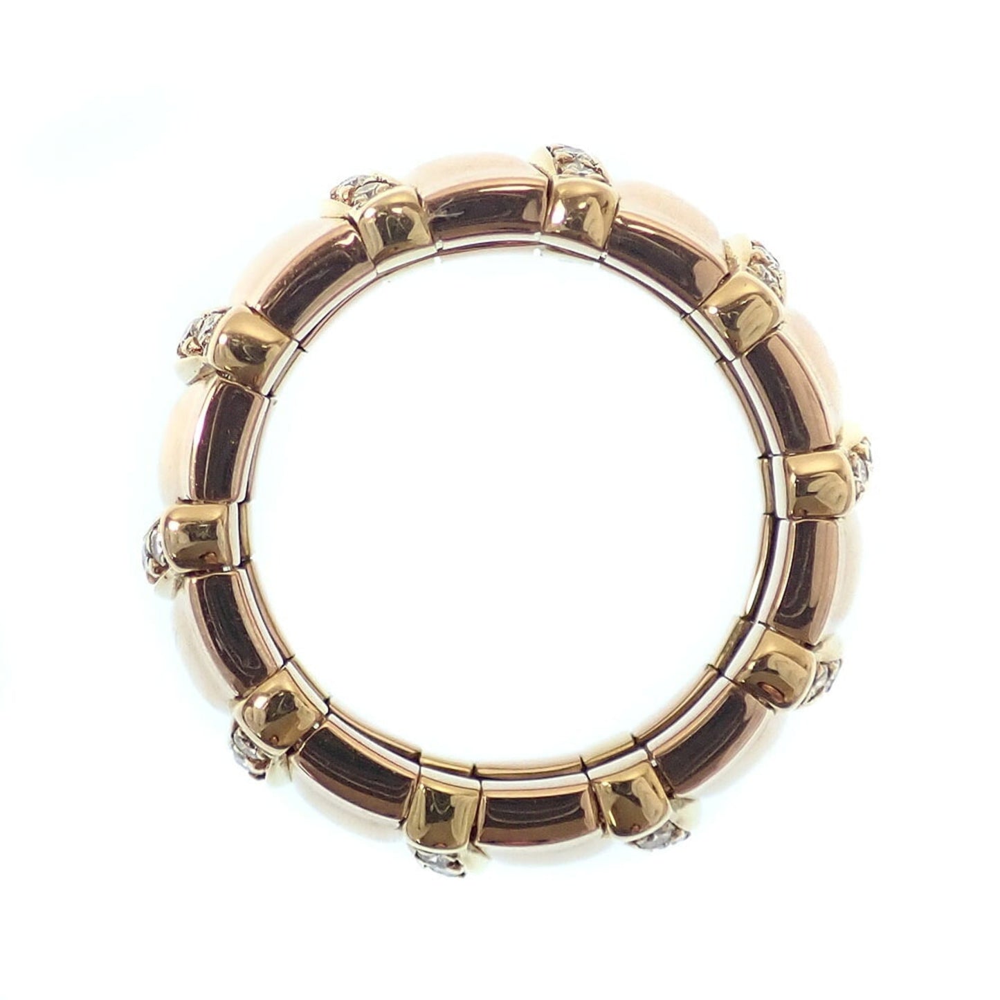 Tanagra Band Ring 18K Yellow Gold with Diamond