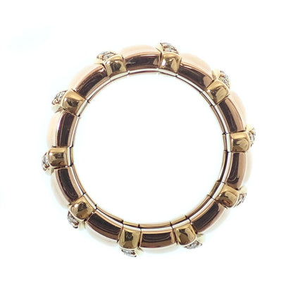 Tanagra Band Ring 18K Yellow Gold with Diamond