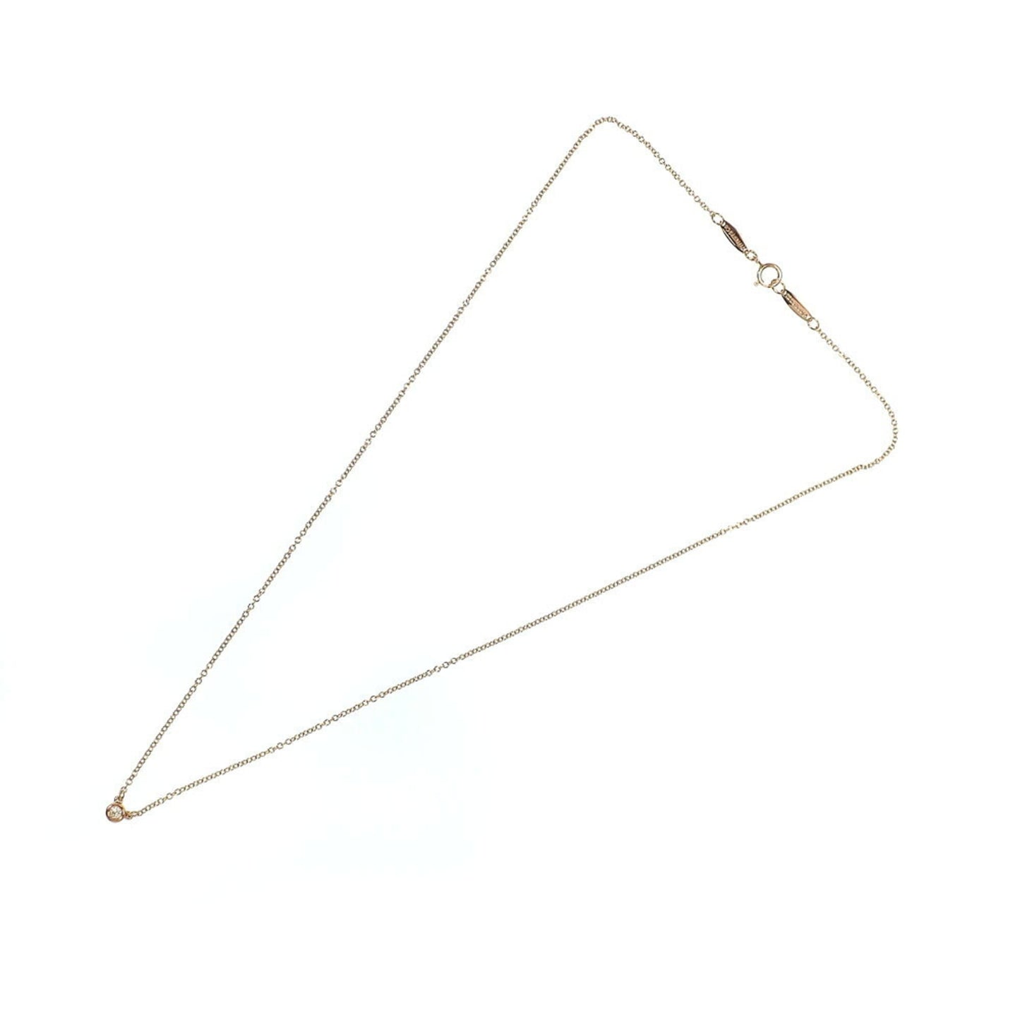 Elsa Peretti Diamonds By The Yard Pendant Necklace 18K Rose Gold and Diamond