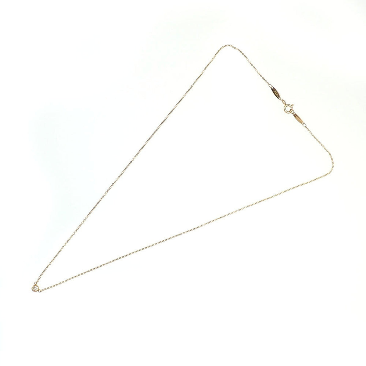 Elsa Peretti Diamonds By The Yard Pendant Necklace 18K Yellow Gold and Diamond